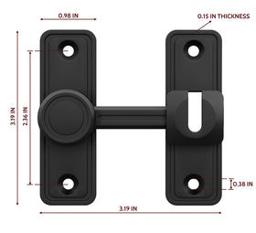 RETRIN barn door latch zinc alloy durability resists wear and corrosion.