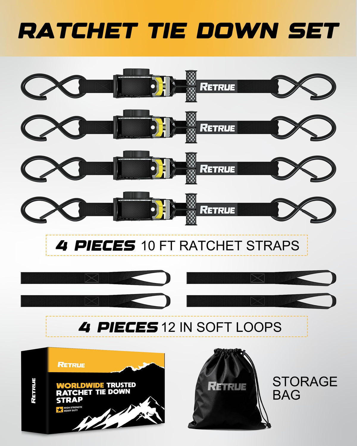 RETRUE secure cargo on trailers, trucks, and roof racks with confidence.