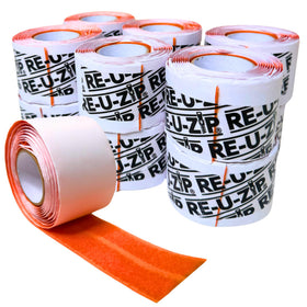 RE-U-ZIP mounting strip refills cutting guide in use for precise sizing