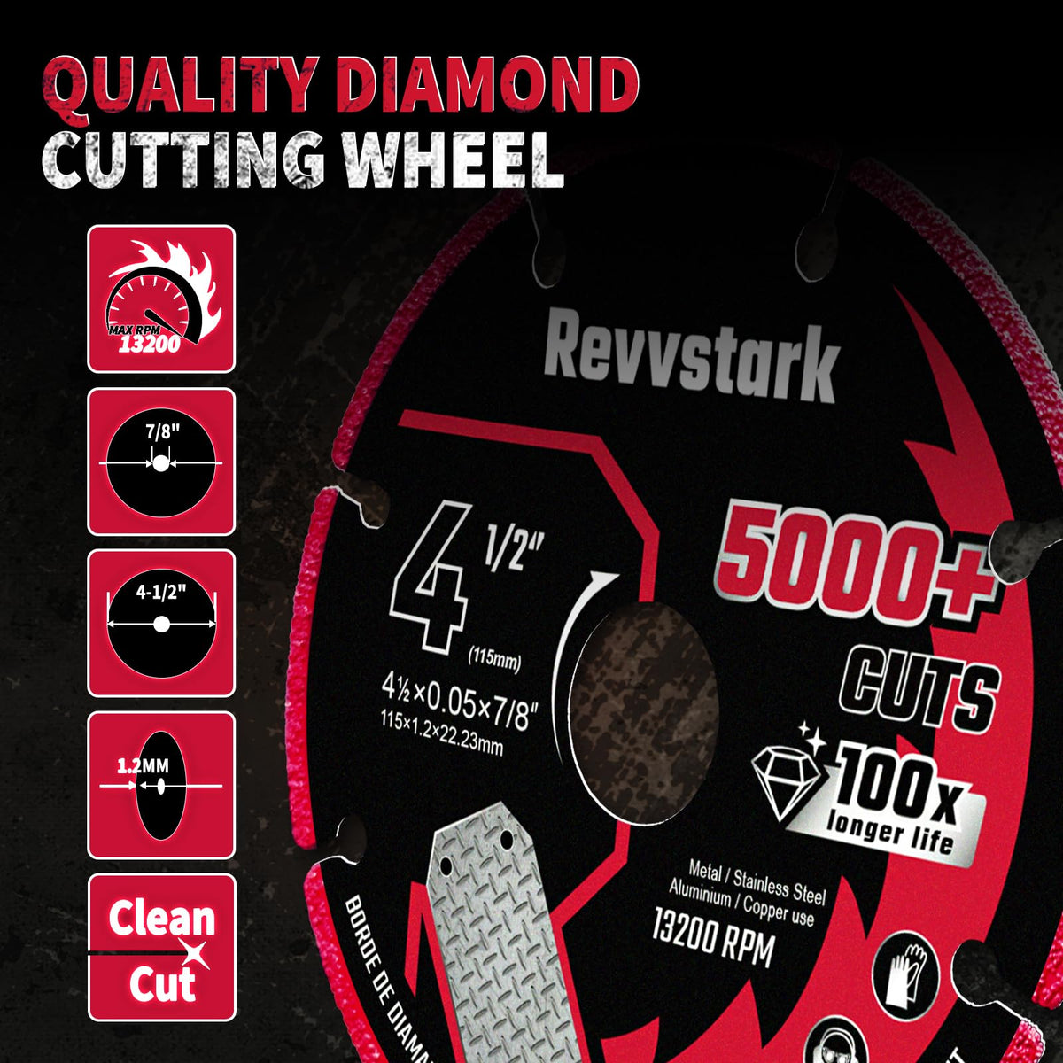 Upgraded brazing locks diamonds to the core for stable performance.