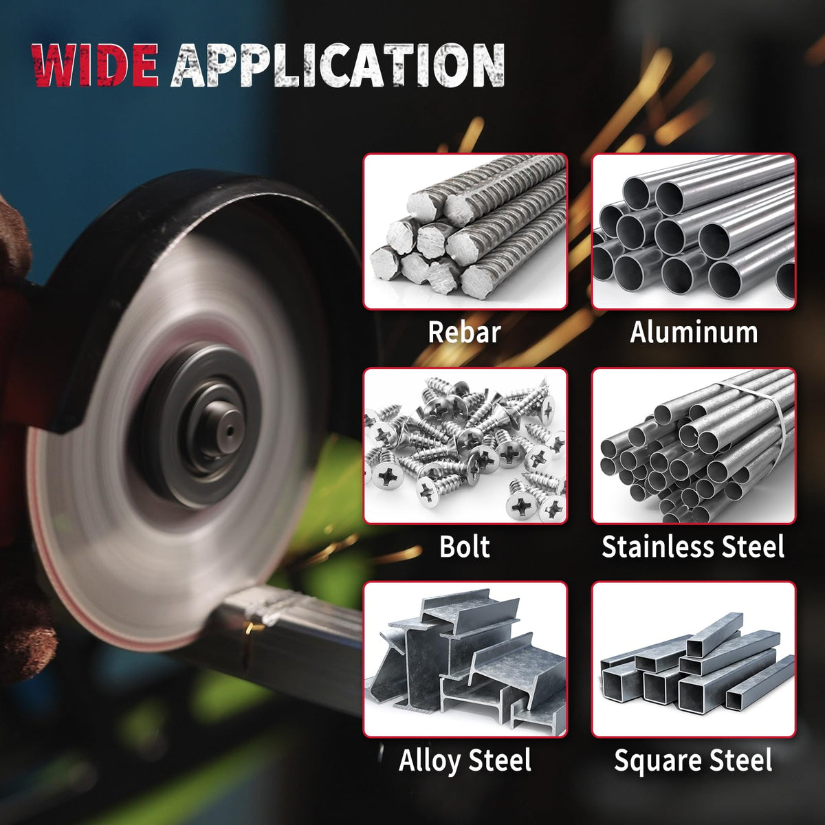 Solid steel body minimizes wear and reduces dust compared to other blades.