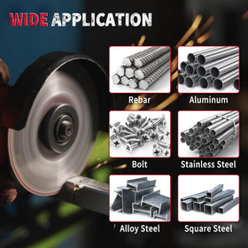 Solid steel body minimizes wear and reduces dust compared to other blades.