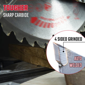 Perforated blade design reduces noise for a quieter workshop