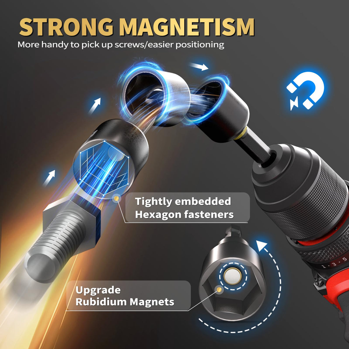 Revvstark screwdriver bits for efficient bit changes