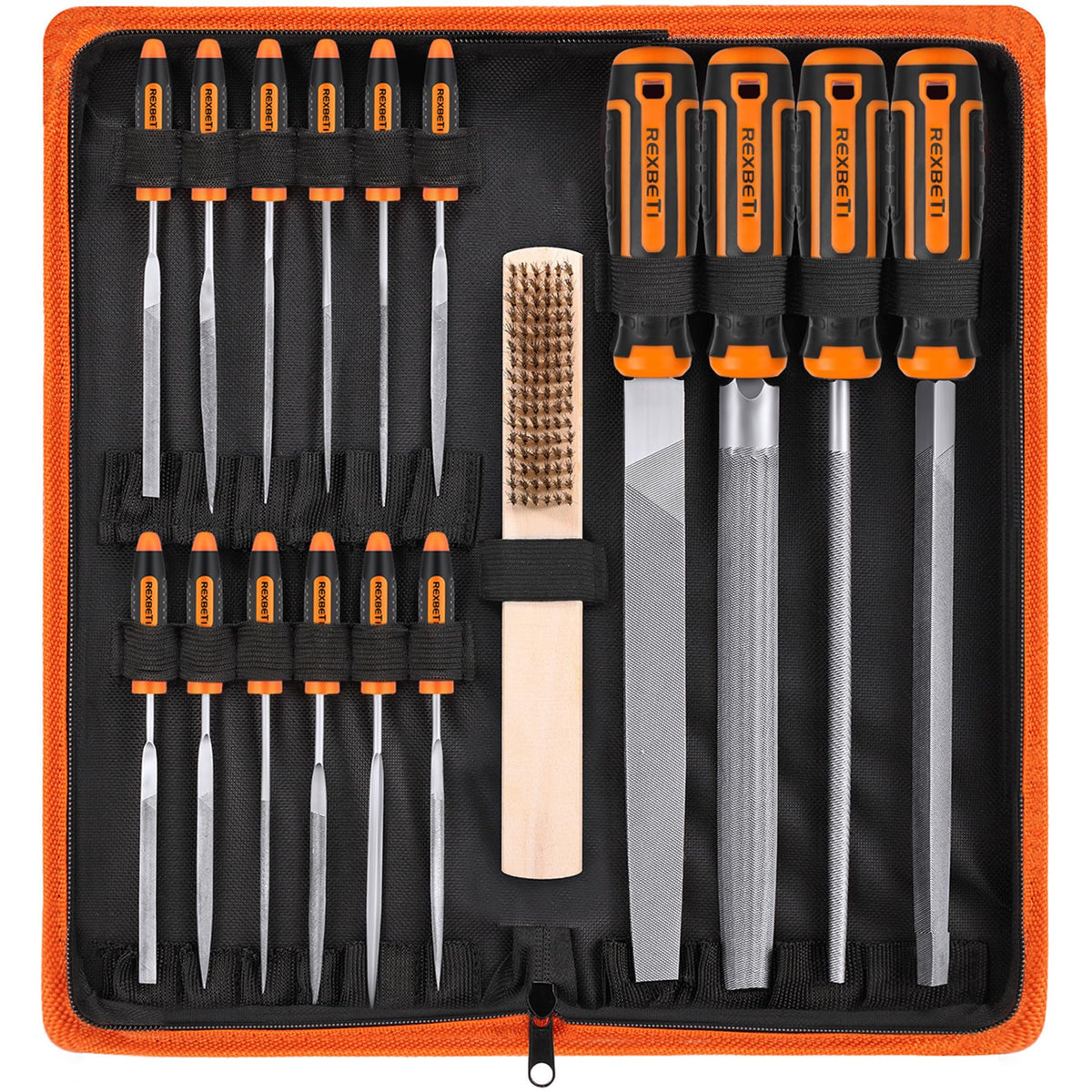 REXBETI 25-piece flat file for smooth edge finishing