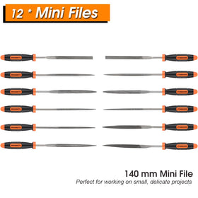 REXBETI 25-piece round file for precise shaping