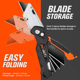 REXBETI blade storage design keeps extra blades within reach.