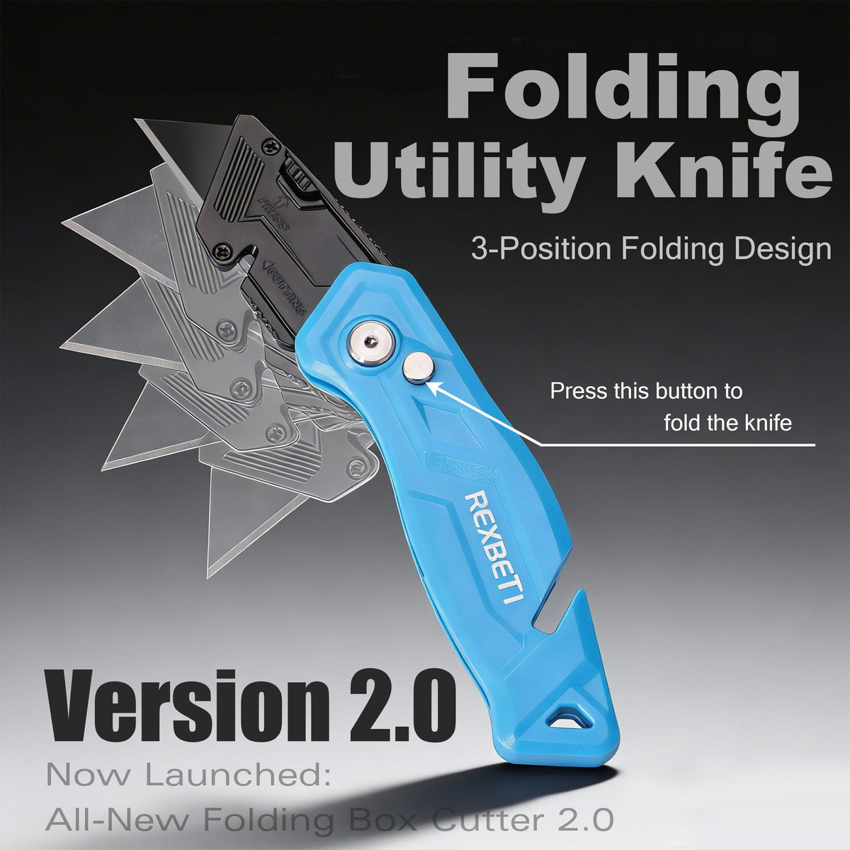 REXBETI box cutter with back-lock for secure blade placement.