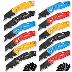 REXBETI folding knife with quick-change blades for fast, precise cardboard cuts.