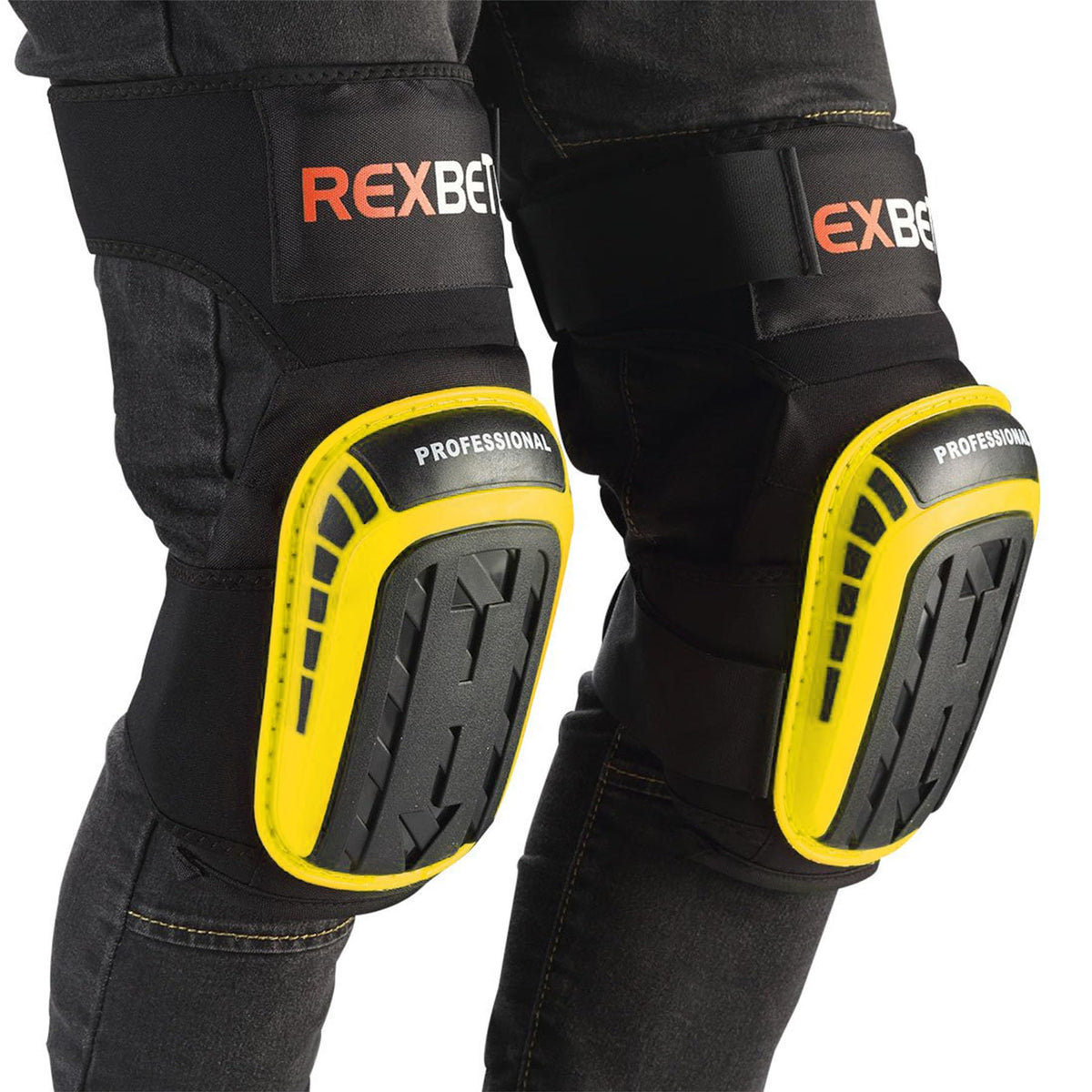 REXBETI knee pads offer ergonomic fit for comfortable movement.