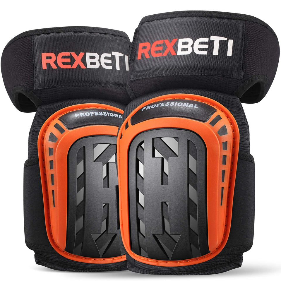 REXBETI knee pads with foam-gel cushion for comfortable knee support during heavy tasks