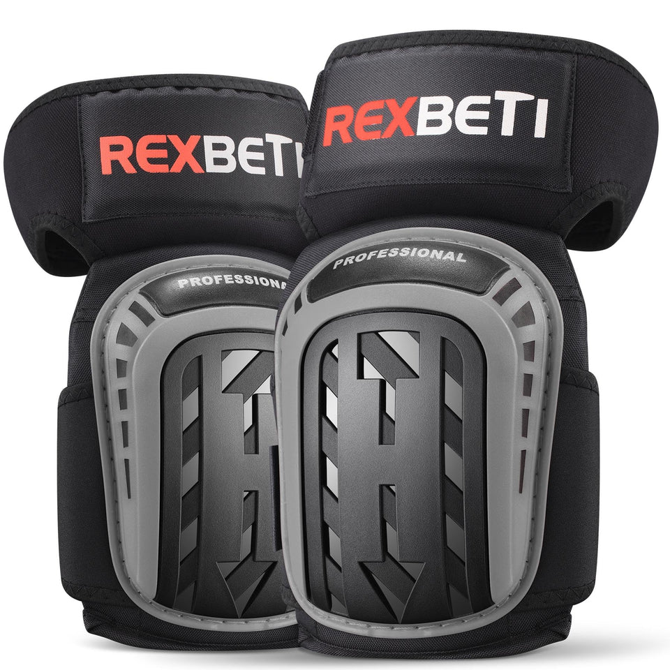 REXBETI knee pads with foam gel cushion for comfortable kneeling during tasks