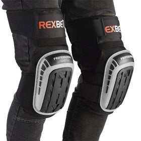 REXBETI knee pads gray ergonomic design with secure fit
