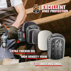 REXBETI knee pads heavy-duty PVC shell protecting against wear