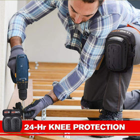 REXBETI knee pads include reinforced stitching for lasting performance in construction tasks.