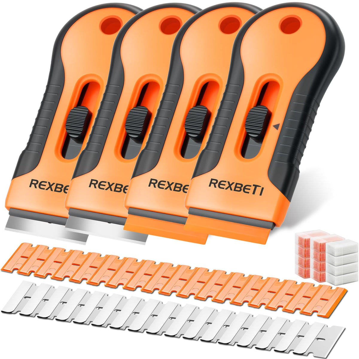REXBETI Razor Scraper Tool Set ready for sticker removal and surface prep