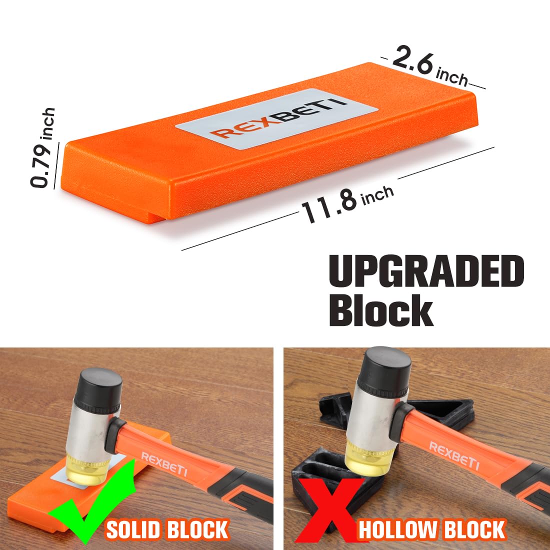 REXBETI thick pull-bar 4.5mm improves durability and leverage.