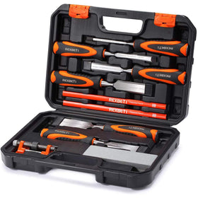 REXBETI wood chisel set in case for easy storage