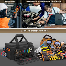 Rexmica internal structure organizes wrenches, pliers, and meters at a glance.