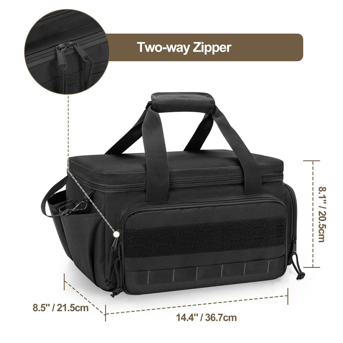 Rexmica tool bag padded handle reduces hand fatigue when carrying heavy loads.