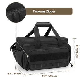 Rexmica tool bag padded handle reduces hand fatigue when carrying heavy loads.