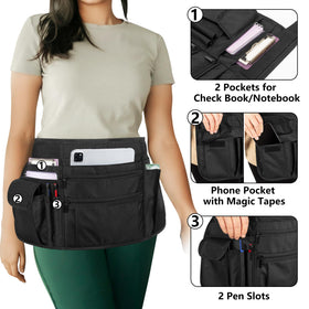 Rexmica half apron with adjustable belt for a comfortable fit.
