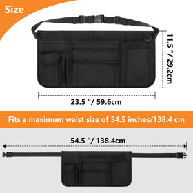 Side pocket with hook-and-loop keeps small items secure.