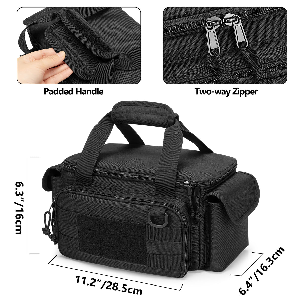 Rexmica small tool bag side pockets for tape and measures.