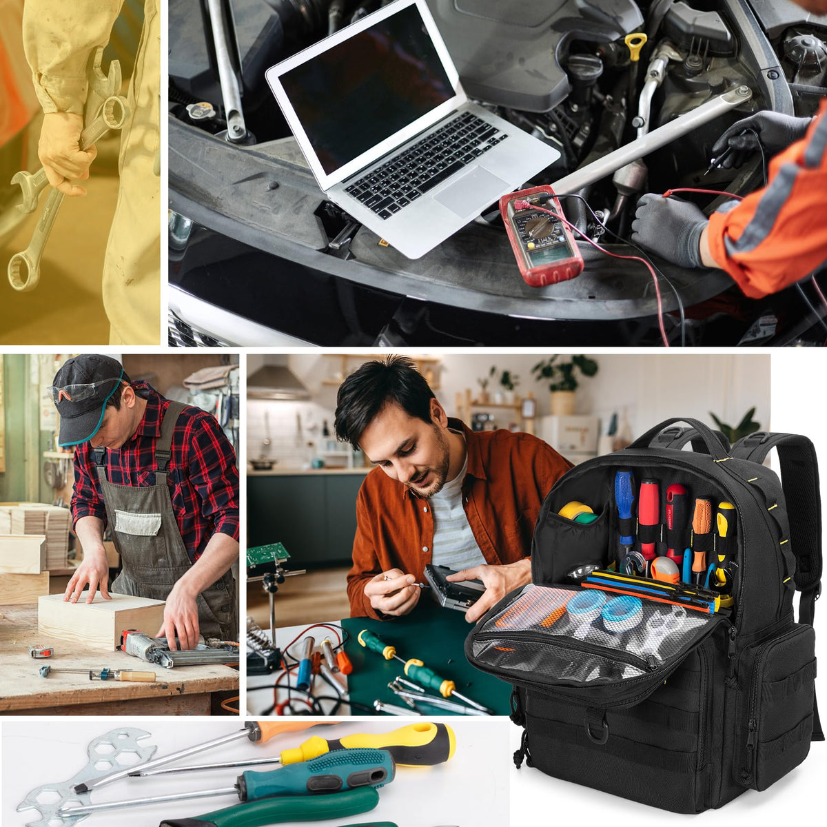 Rexmica Tool Backpack rugged nylon construction with durable stitching