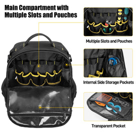 Rexmica Tool Backpack pouches keep small parts neatly sorted and ready