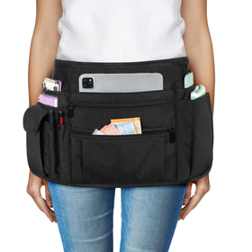 Rexmica waitress apron with multiple pockets keeps essentials organized during service.