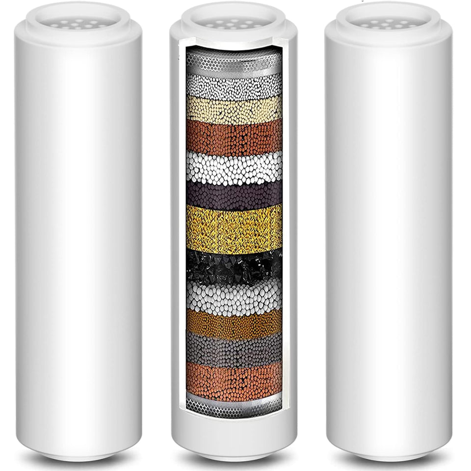 RexSoul replacement filter for handheld shower head in front view, easy cartridge swap.