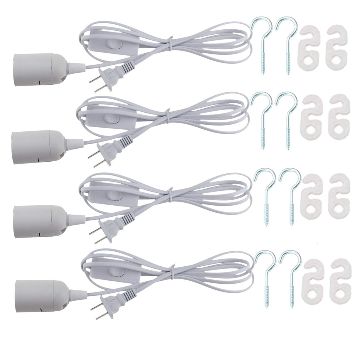 REXTIN 4-pack E26 sockets for easy pendant lighting installation