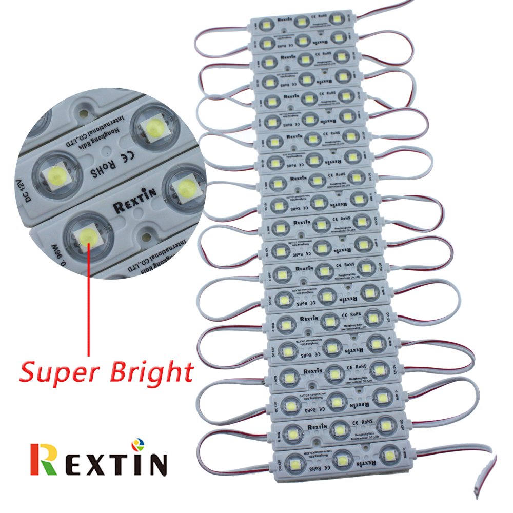 REXTiN sign advertising lit brightly by waterproof LED modules.