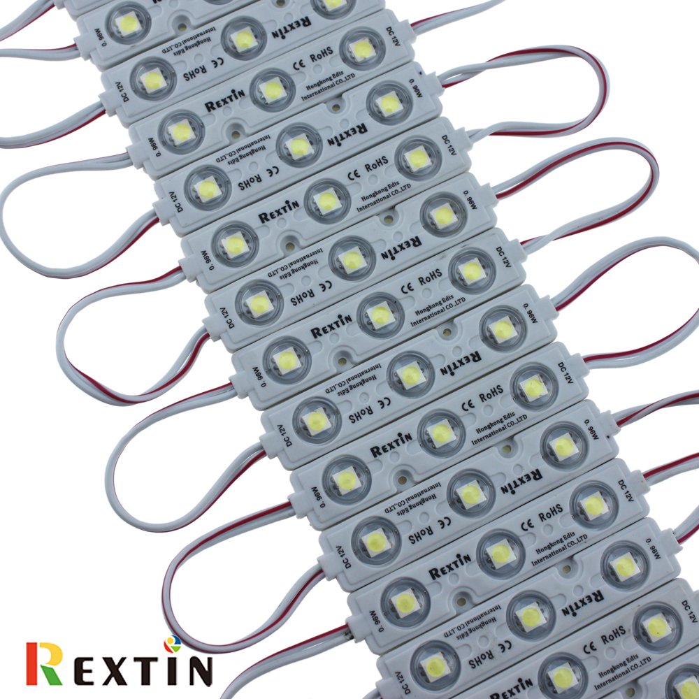 REXTiN stair-lighting setup using 3-led modules for safe steps.