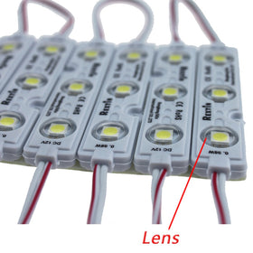 REXTiN waterproof LED module with adhesive backing for outdoor installs.