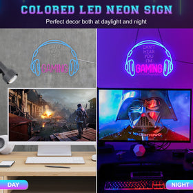 ReyeeInc USB-powered sign keeps gaming space tidy and flexible.