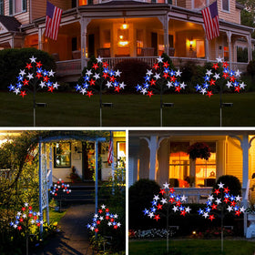 ReyeeInc bright patriotic glow enhances patios after sunset.