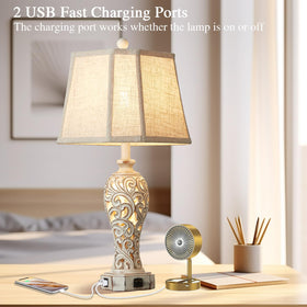 Reyokale rustic lamp showcasing floral hollow pattern