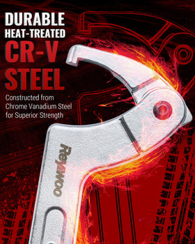 Reywoo spanner wrench set provides a secure grip on side-slot nuts.