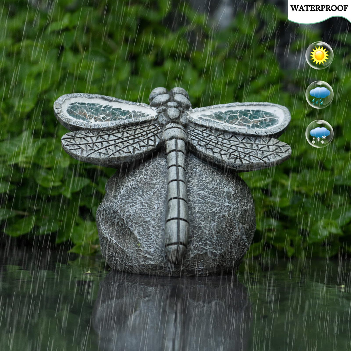 Rezpuao dragonfly patio decor sunlit scene