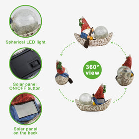Rezpuao outdoor gnome decor withstands weather while bright colors stay vibrant.