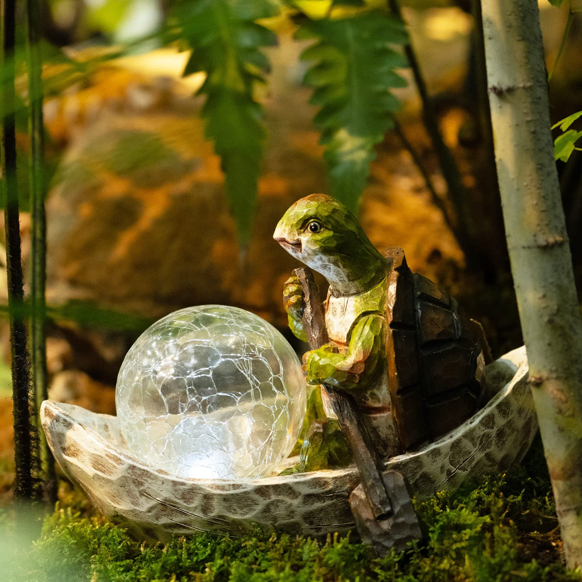 Rezpuao turtle garden ornament suits front yards and walkway entrances.