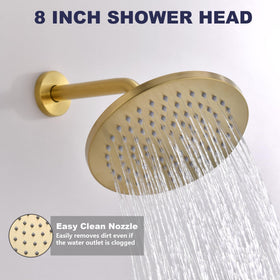 RF SUNUAN brushed gold finish adds elegant bathroom style