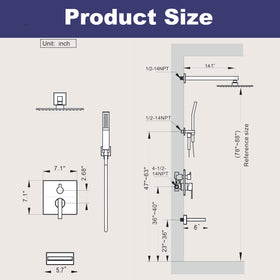 RF SUNUAN easy-clean shower system wear-resisting surface