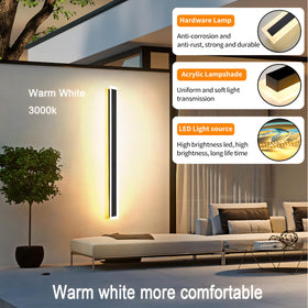 RGZZUP 2-Pack 39-inch outdoor wall light mounted for versatile placements.