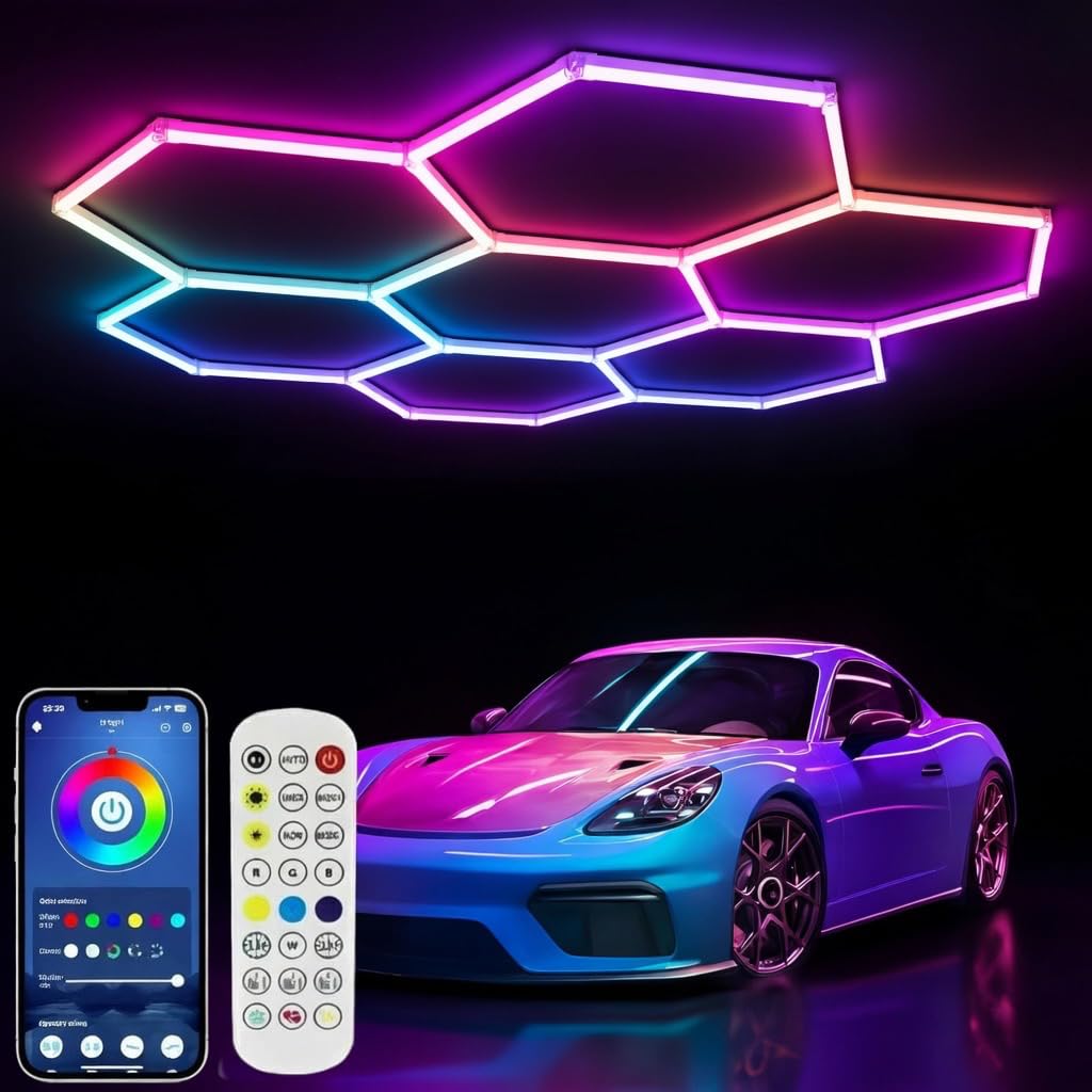 RGZZUP 31-pack RGB hexagon lights bundle for vibrant party ambiance
