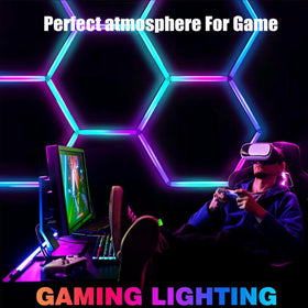 RGZZUP hexagon lights ideal for studio, gym, basement decor ideas