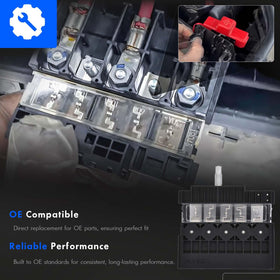 Rhacoziauto copper alloy terminals ensure steady connections.