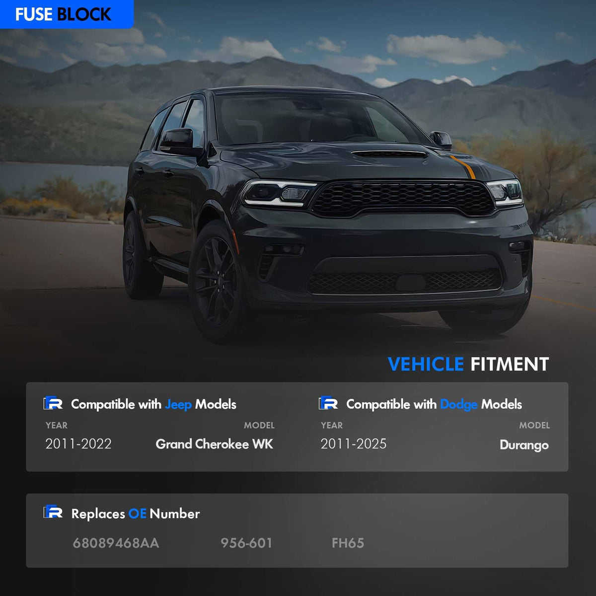 Rhacoziauto Grand Cherokee 2012-2021 fuse module delivering stable conductivity.
